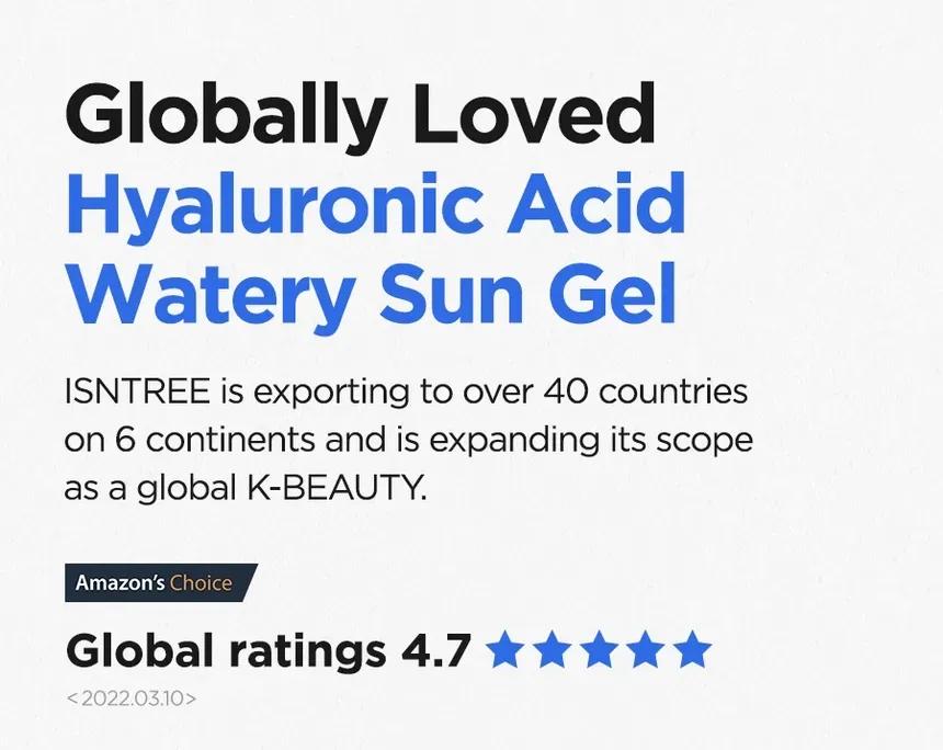 Hyaluronic acid watery Sun Gel 40ml - Blush & Bloom