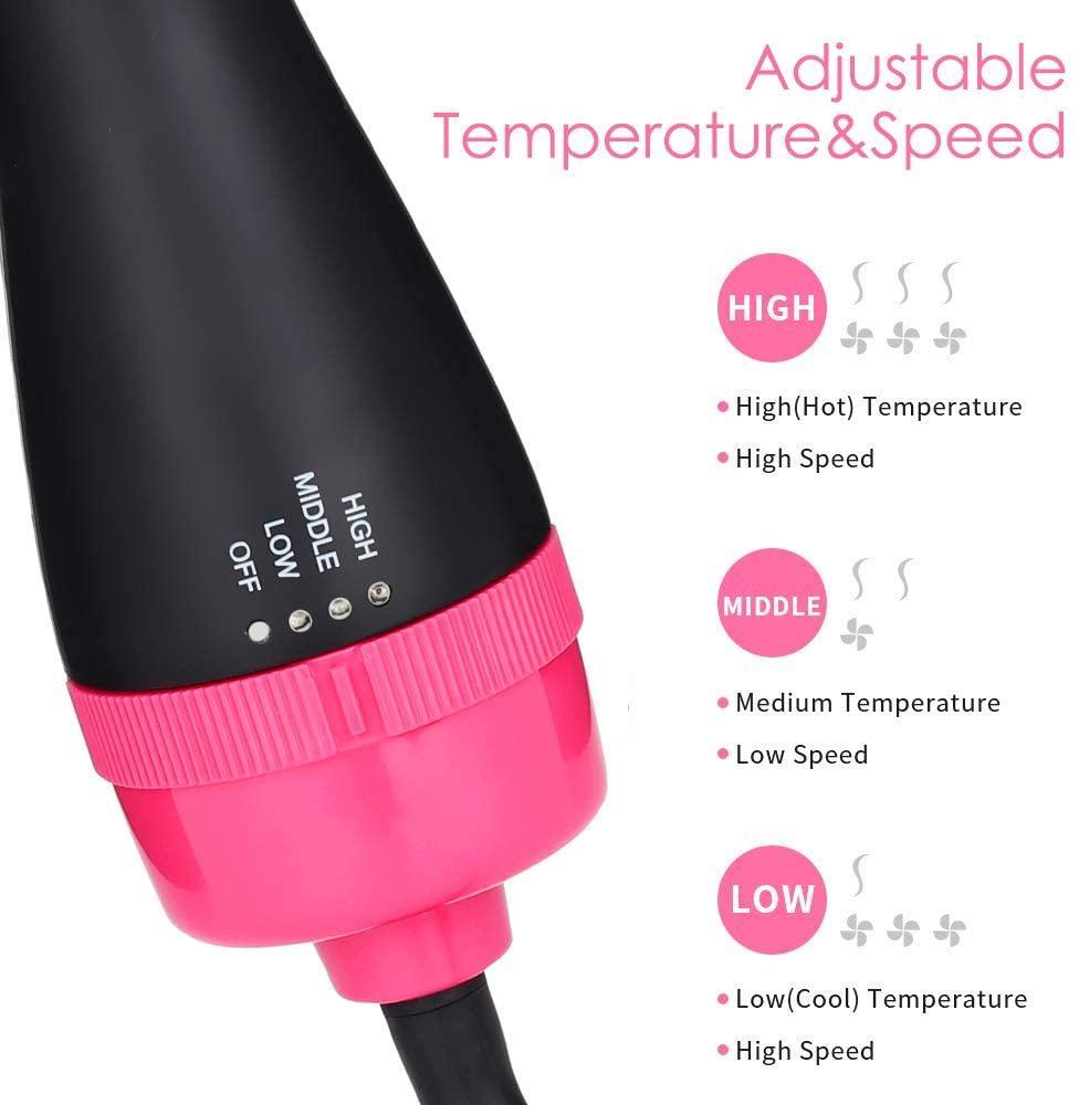 One Step Hair Dryer and Volumizer Round Hot Air Brush - Blush & Bloom