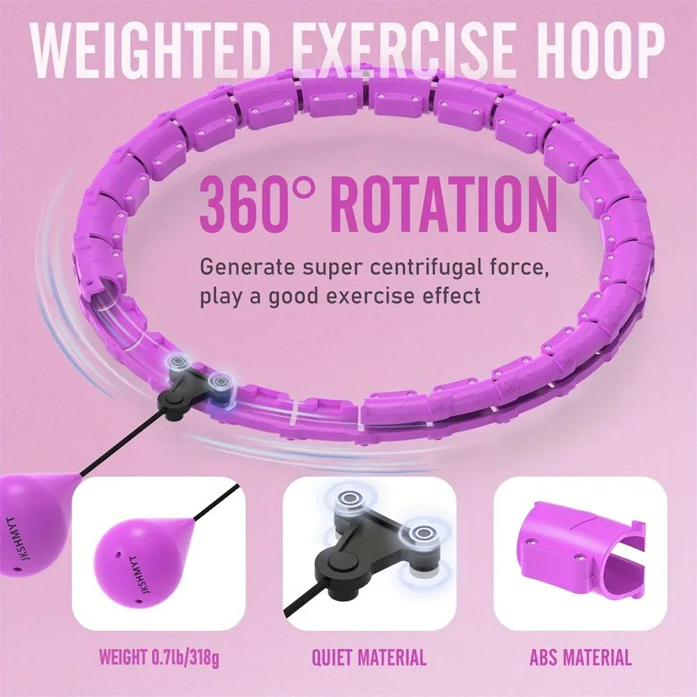 Hula Hoop for Adults - Adjustable 24-Section Exercise Hoop - Blush & Bloom