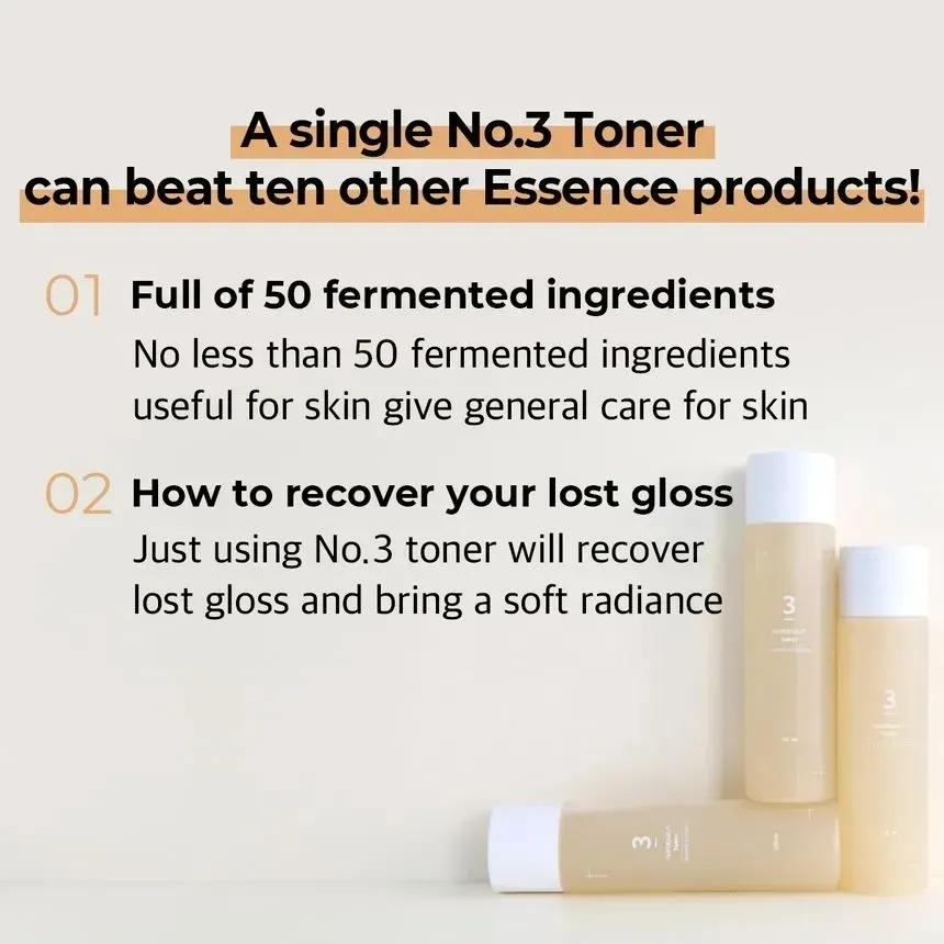 Numbuzin No.3 Super Glowing Essence Toner 200ml - Blush & Bloom