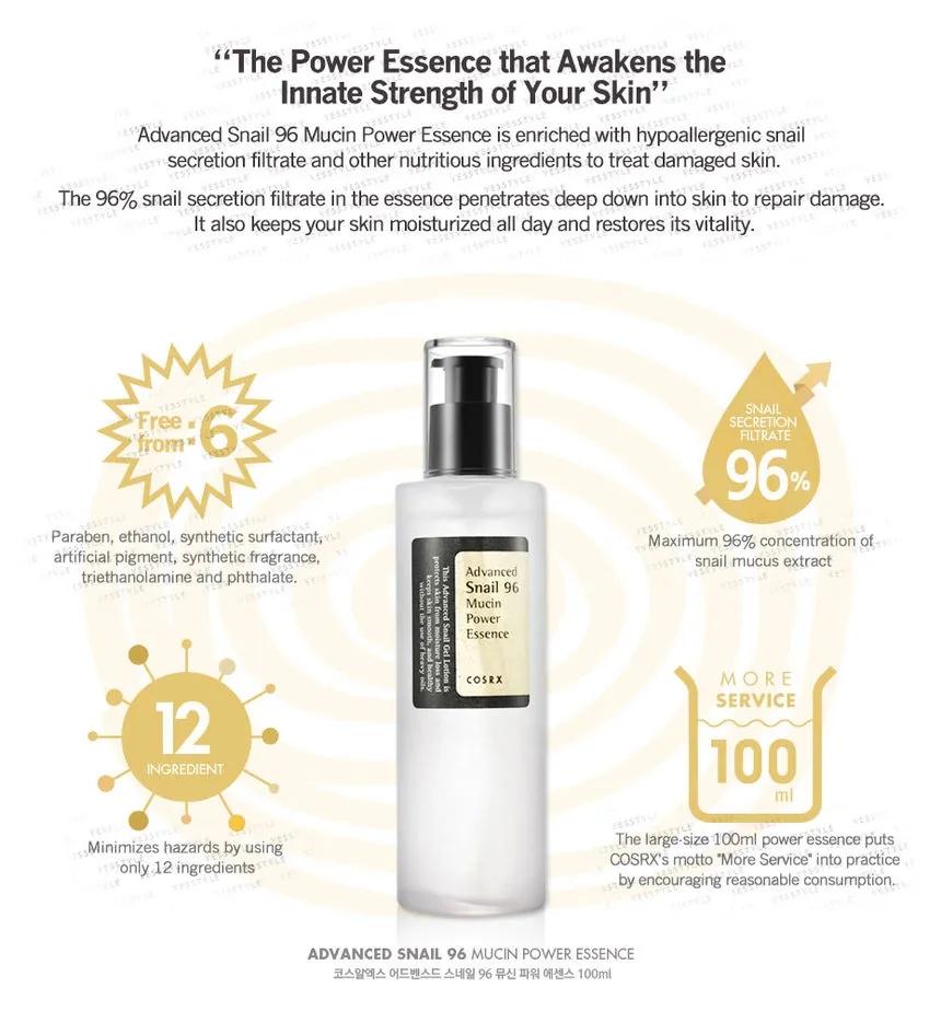 Advance Snail 96 Mucin Power Essence 100ml - Blush & Bloom