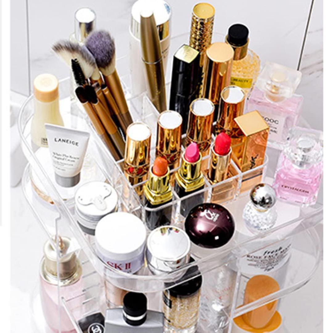 360° Rotating Acrylic Makeup and Perfume Organizer - Blush & Bloom