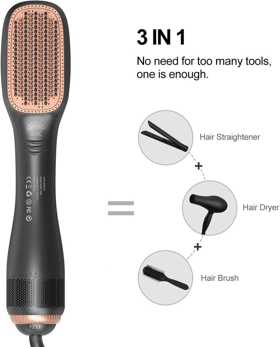 Electric Hair Dryer Brush - Blush & Bloom