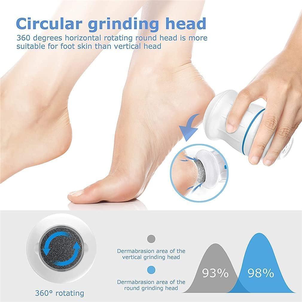 Electric Callus Remover with Built-In Vacuum & Foot Grinder Head - Blush & Bloom