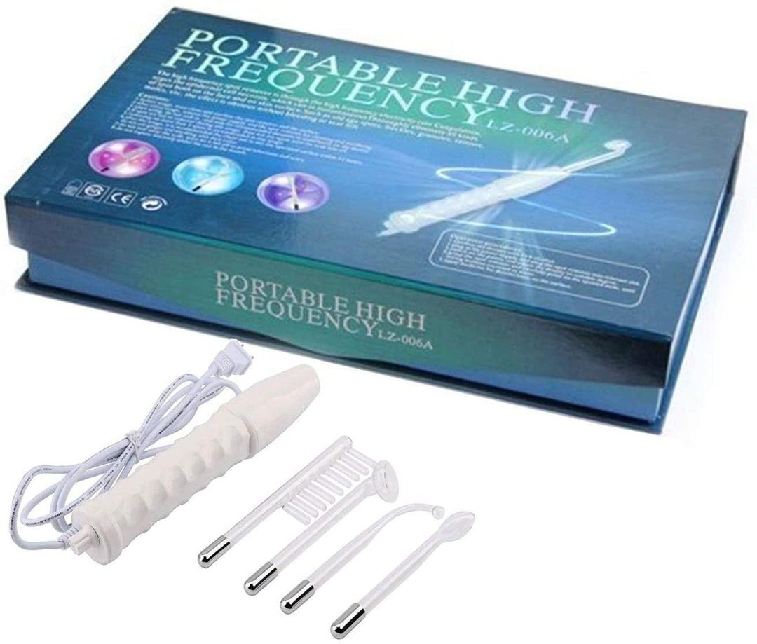 Portable 4-in-1 High-Frequency Facial Wand for Acne, Wrinkles & Skin Tightening - Blush & Bloom