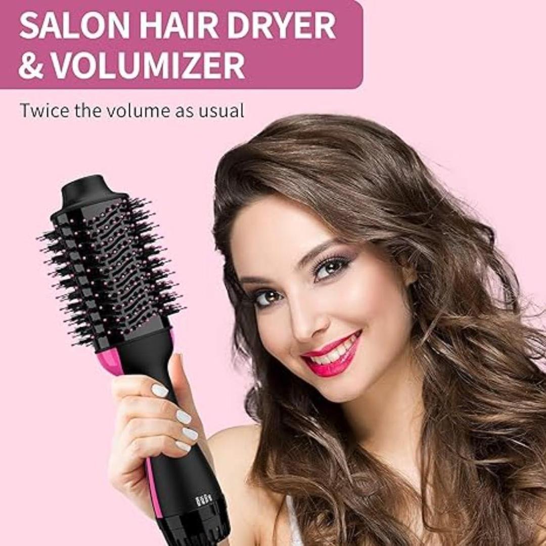 One Step Hair Dryer and Volumizer Round Hot Air Brush - Blush & Bloom