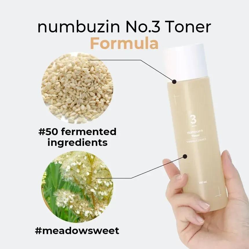 Numbuzin No.3 Super Glowing Essence Toner 200ml - Blush & Bloom