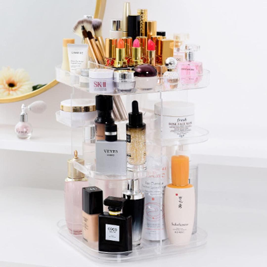 360° Rotating Acrylic Makeup and Perfume Organizer - Blush & Bloom